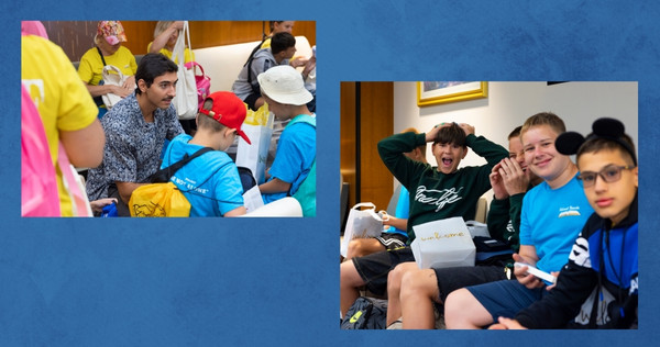 Dental students engage with children during activities and group time as part of a community visit at Loma Linda University School of Dentistry