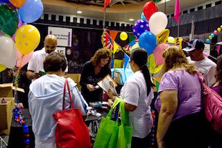 The School of Dentistry booth was popular.