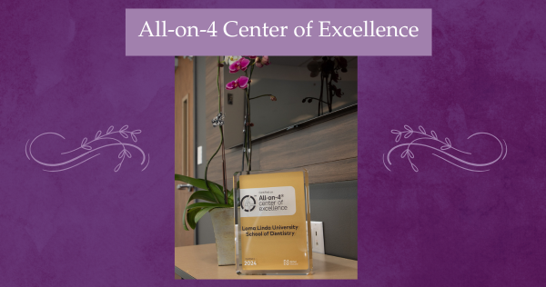 Photo of the All-on-4 Award and orchid