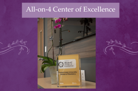 Photo of the All-on-4 Award and orchid