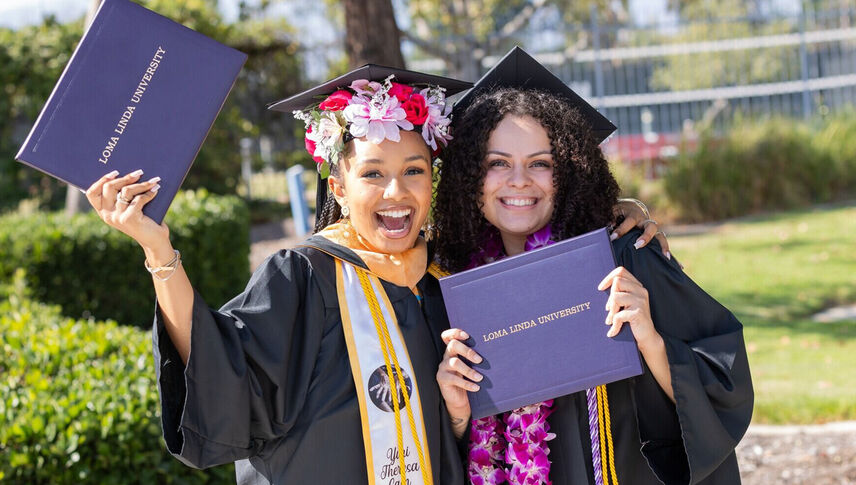 graduate students celebrating