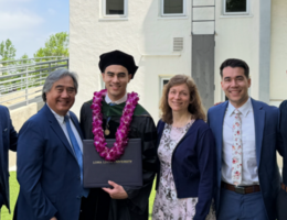 chan family photo at sons graduation from LLU