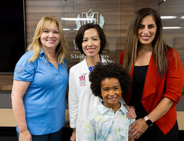 Healing Hands Award participants pose for a group photo during an LLUSD recognition event.