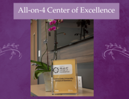 Photo of the All-on-4 Award and orchid